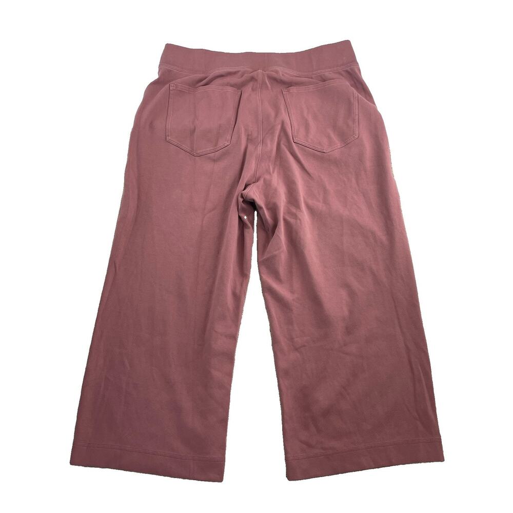 Duluth Trading Women's Pants Large Capris NoGA Naturale Cotton Wide Leg 54-19
